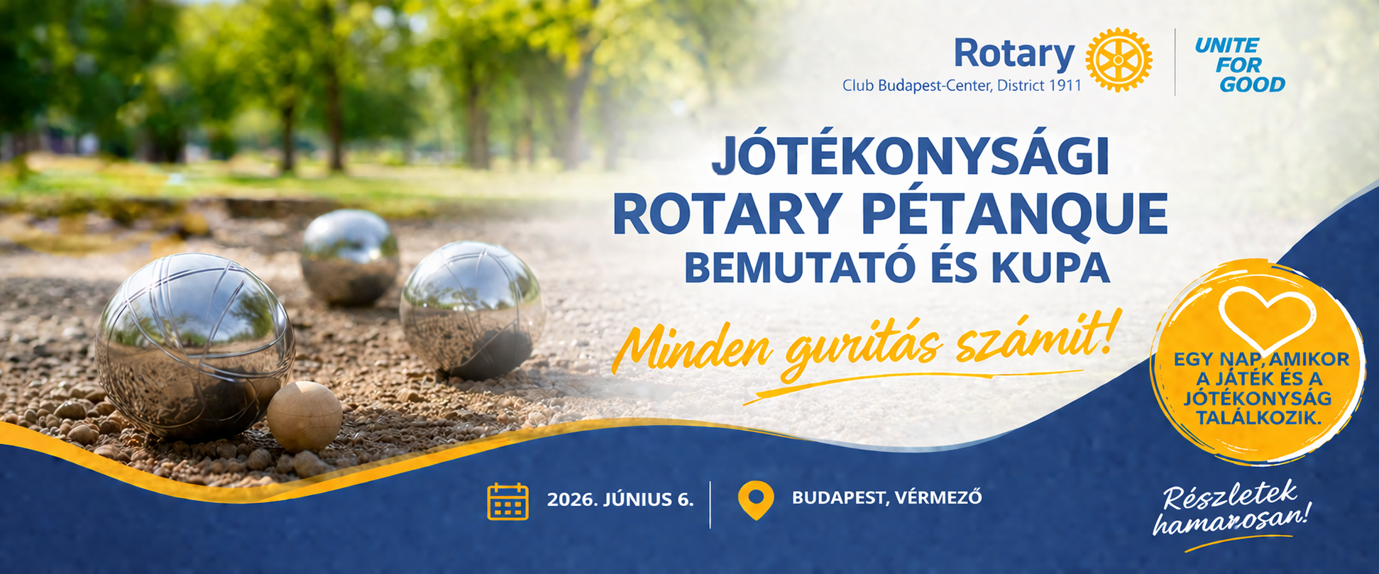 Jótékonysági Rotary Pétanque Bemutató és Kupa
